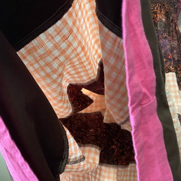 Handmade Plus Size Linen Cotton Batik Pink Multicolour Peasant Dress - Picture 16 of 16